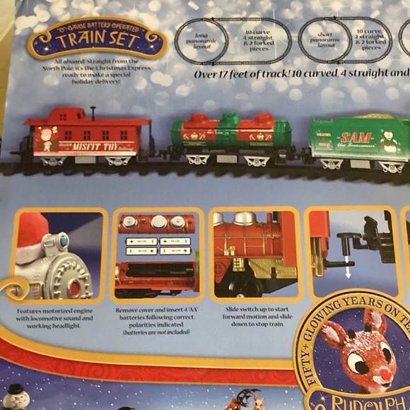 Rudolph Christmas Train set NWT NIB - Picture 10 of 11